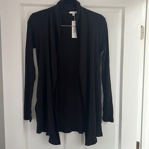 Black cardigan with pockets. Size 0 from Skin. 100% Pima cotton